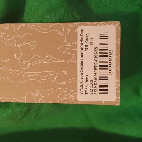 Meshki kira one shoulder linen cutout mini dress - Picture 4 of 5